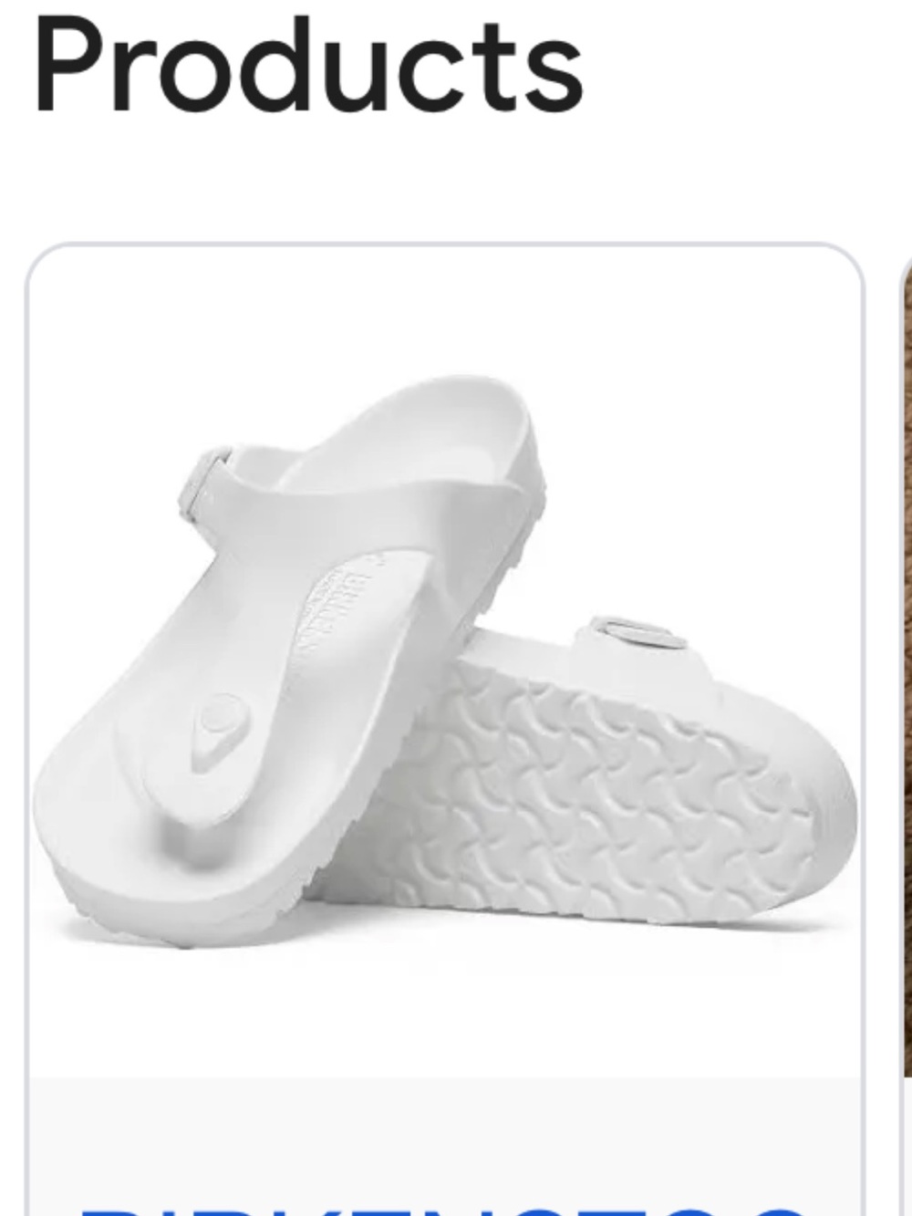 Birkenstock White Foam Thong Sandals
